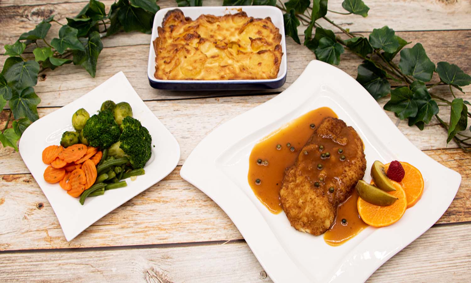 Hähnchenschnitzel mit Orangenpfeffer-Sauce